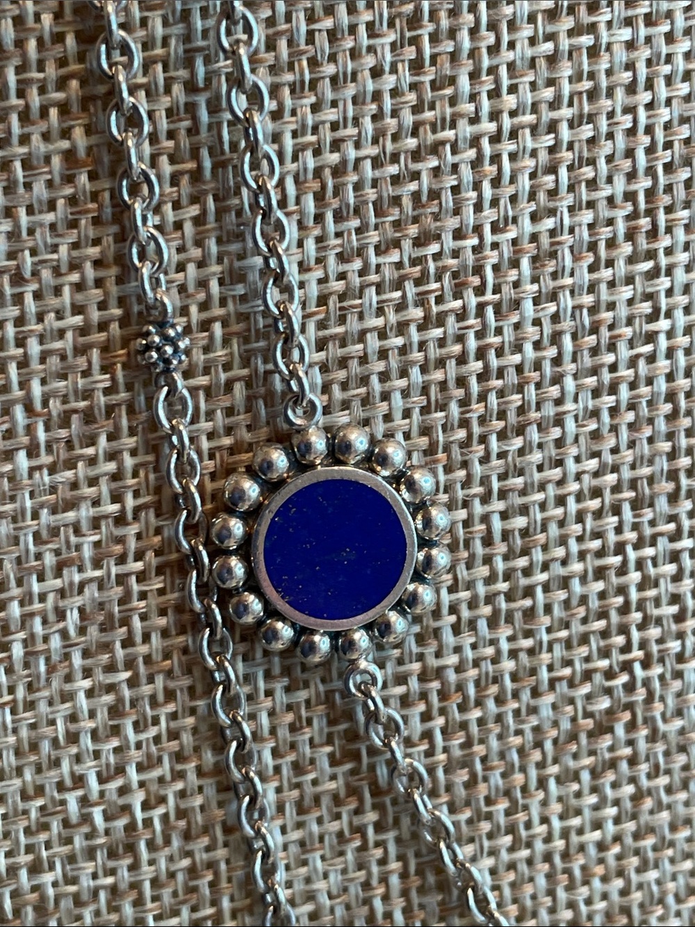 Lagos Lapis Lazuli Doublet Maya 6 Station Necklace, 35 1/2” Long - Picture 6 of 8